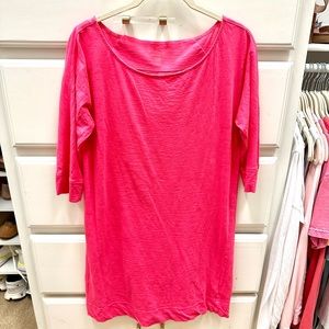 Lilly Pulitzer hot pink tshirt style dress